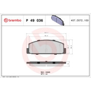 BREMBO Bremsklötze HA | MAZDA 323, 626, 6 98-13 | P 49 036