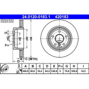 Bremsscheibe Bmw T. E60/E61 | 24.0120-0183.1