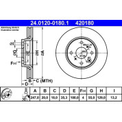 Bremsscheibe Citroen P. C1 1.0-1.2/1.4 Hdi 05 | 24.0120-0180.1