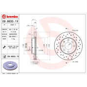 Bremsscheibe VA Xtra | OPEL Corsa 00 | 09.8635.1X