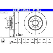 Bremsscheibe Ford T. C-Max/Focus 03-12 | 24.0111-0155.1