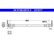 Bremsschlauch | 24.5126-0474.3