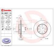 10 481 054 Bremsscheibe VA | OPEL Corsa,Kadett,Astra,Vectra 79 | 09.9607.14