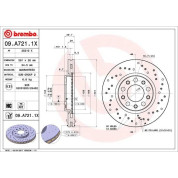 Bremsscheibe VA Xtra | ALFA, FIAT 500X, JEEP 14 | 09.A721.1X