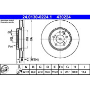 Bremsscheibe Opel P. Astra/Cascada/Zafira 10 | 24.0130-0224.1