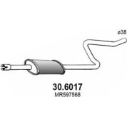 Mittelschalldämpfer | MITSUBISHI Colt 1.1 1.3 04 | 30.6017