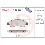 BREMBO Bremsklötze Xtra VA | CITROEN C2, C3, C4 PEUGEOT 03 | P 61 066X