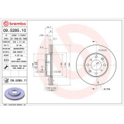 86 481 022 Bremsscheibe VA | HONDA Civic 91 | 09.5285.11