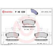 BREMBO Bremsklötze VA | MAZDA 6 07-13 | P 49 039