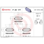 BREMBO Bremsklötze HA | FIAT 500X 14 | P 23 177