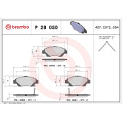 BREMBO Bremsklötze VA | HONDA Jazz III/Insight 08 | P 28 050