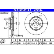 Bremsscheibe | 24.0122-0314.1