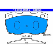 Bremsbelagsatz Land Rover P. Defender 2.2-4.0 4X4 90-16 | 13.0460-6925.2