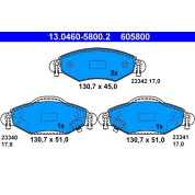 Bremsbelagsatz Toyota P. Yaris 1,0-1,5 99-05 | 13.0460-5800.2