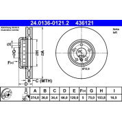 Bremsscheibe | 24.0136-0121.2