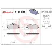 BREMBO Bremsklötze VA | BMW 1, 2 MINI Clubman 06 | P 06 034