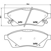 BREMBO Bremsklötze VA | CADILLAC SRX 09 | P 09 010