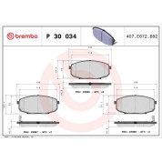 BREMBO Bremsklötze VA | HYUNDAI i30 KIA Ceed 07 | P 30 034