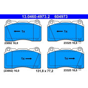 Bremsbelagsatz Mitsubishi P. Carisma/Lancer 2.0 16V 99-06 | 13.0460-4973.2