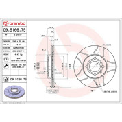 17 481 014M Bremsscheibe VA Brembo Max | VW Polo,Golf,Passat,SEAT 85 | 09.5166.75