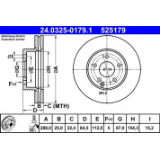 Bremsscheibe Db P. W204/S204/C204 07- Power Disc | 24.0325-0179.1