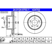 Bremsscheibe | 24.0124-0702.1