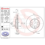 10 481 038 Bremsscheibe VA | OPEL Signum,Vectra,SAAB 9-3 02 | 09.9165.11