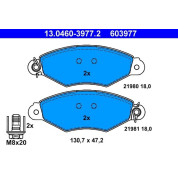 Bremsbelagsatz Nissan P. Kubistar 1.2-1.6 16V 03-09 | 13.0460-3977.2