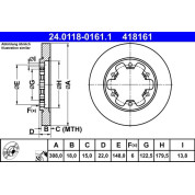 Bremsscheibe | 24.0118-0161.1