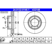 Bremsscheibe | 24.0132-0148.1