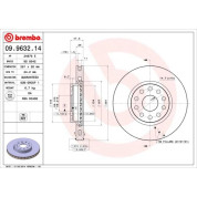 40 481 031 Bremsscheibe VA | ALFA 166,LANCIA Kappa 94 | 09.9632.14