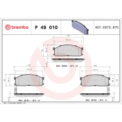 BREMBO Bremsklötze VA | FORD Econovan 85-92 | P 49 010