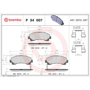 BREMBO Bremsklötze VA | ISUZU D-Max 12 | P 34 007