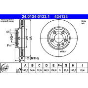 Bremsscheibe Porsche P. Cayenne/Touareg 18 Le | 24.0134-0123.1