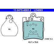 BREMSBELAGSATZ DB T. W203/W210/R171 95-11 CERAMIC | 13.0470-4065.2