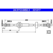 Bremsschlauch | 24.5112-0492.3