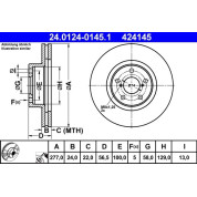 Bremsscheibe Subaru P. Legacy/Party/Forester 03 | 24.0124-0145.1