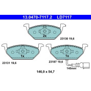 Bremsbelagsatz Audi P. A2/A3 1.4-3.2 96-13 Keramik | 13.0470-7117.2