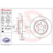 11 482 008 Bremsscheibe HA | BMW E34 86 | 08.5174.34