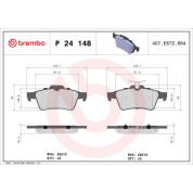 BREMBO Bremsklötze HA | FORD Focus,C-Max,VOLVO 10 | P 24 148