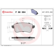 BREMBO Bremsklötze HA | RENAULT Grand Scenic 09 | P 68 064