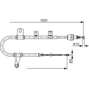 Handbremsseil li | HYUNDAI Matrix 01 | 1987482074