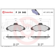 BREMBO Bremsklötze VA | FORD Escort 95-02 | P 24 045