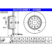 Bremsscheibe | 24.0110-0409.1