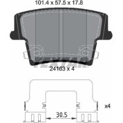 Bremsbelagsatz Chrysler T. 300 C 2.7-6.0 04 | 2416303