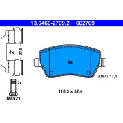 Bremsbelagsatz Renault P. Clio 05-/Kangoo 08- Ko A 14/Swift/Micra/Note/Db Citan/Dokker/Duster/Logan/Lodgy/Thalia | 13.0460-2709.2