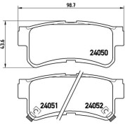 BREMBO Bremsklötze HA | SSANGYONG Musso/Korando 00 | P 15 009