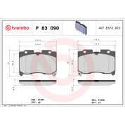 BREMBO Bremsklötze VA | TOYOTA Celica 2.0T AWD/Supra 93 | P 83 090