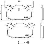 BREMBO Bremsklötze HA | RENAULT Clio/19 90 | P 68 018