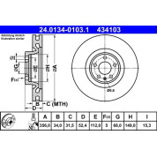 Bremsscheibe Audi S. A6/A7/A8 1.8-4.0 10 | 24.0134-0103.1